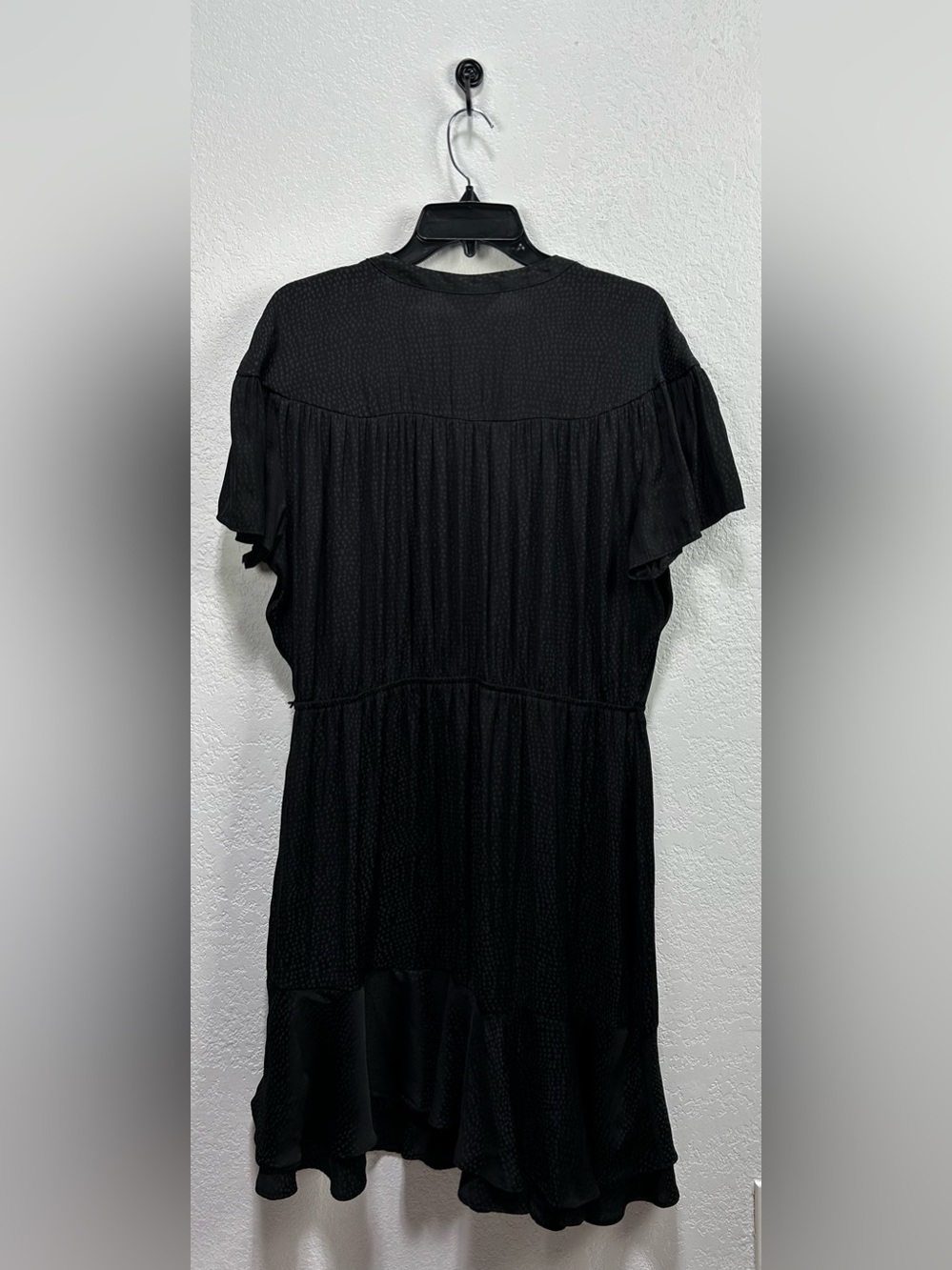 Simply Vera Vera Wang Womens Black Dot V-Neck Short Sleeve Dress No Belt Sz XXL - Picture 4 of 8